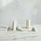 Hello Honey® Multicolor Artisanal Harmony Salt & Pepper Shaker Set on a Tray